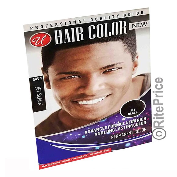 Men's Hair Color Jet Black Advanced Formula Professional Quality (2 Pack) - Picture 10 of 11